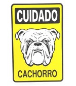 Placa de Sinalização - Cuidado Cachorro - Pacific